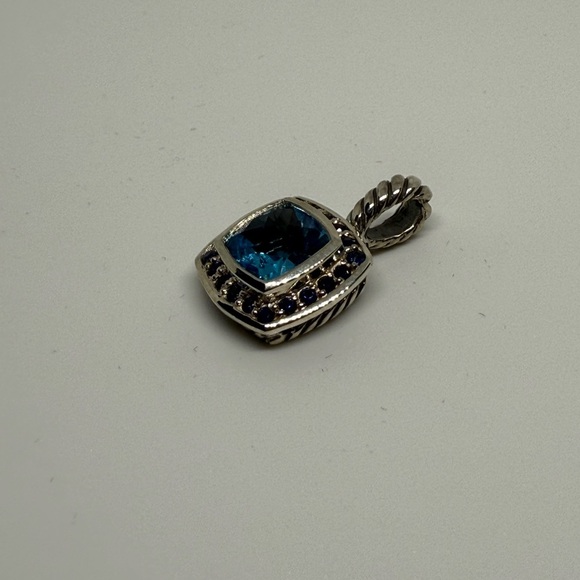 David Yurman Blue Topaz pendent with Blue Sapphires - Picture 5 of 7